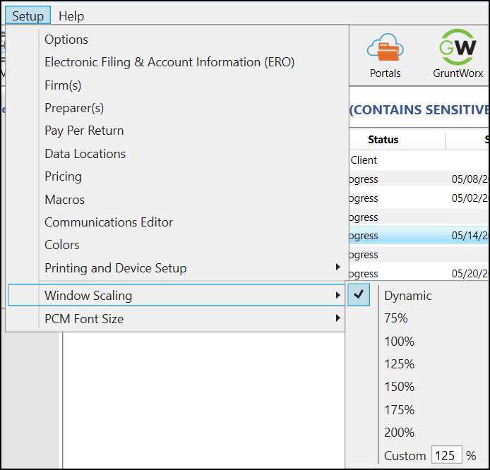 Image of "Window scaling" under Setup